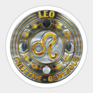 Chrome Leo Sticker